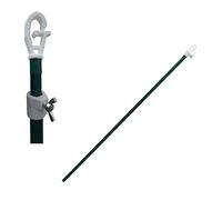 Single Pack 2.2 Meter Prop For Washing Line, Butterfly Wing Nut Lock, Galvanised Metal, Powder Coated, Garden Outdoor Extendable Telescopic Pole for Cloths Laundry Line Support