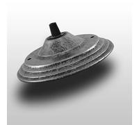 Single Pack Ceiling Rose Brushed Silver Metal 140mm Dia 40mm Height Single Outlet Front Fixing For Pendant Ceiling Light Fittings