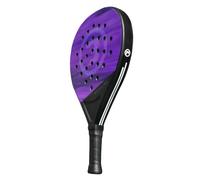 Single Padel Racket for Beginner and Intermediate Players- Lightweight Padel Racquets with Comfort Grip - Professional Paddel Racquet for Control & Power - Durable Composite Paddle (Purple)
