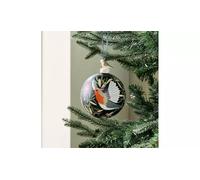 Single Painted Robin Christmas Bauble