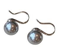 Single Pair Earrings For Ladies, Silver S925 Sterling High Heel Pearl Ear Adornments, Austrian Pearl, Unique Form, Harmless To Sensitive Dermis, Many Dimensions
