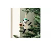 Single Panda with Pudding Christmas Hanging Ornament
