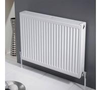 Single Panel Single Convector Compact Radiator Type 11 K1 White Steel (500mm x 500mm Type 11 Watts 398 Btu Output 1359)
