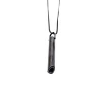Single Pearl Necklace Breathlace Necklace Stainless Mindful Breathing Necklace Breathing Necklace for Anxiety Calm Harmony Anti Necklace Cleanpuff Jewelry Fashion (Black, One Size)