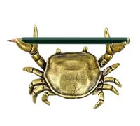 Single Pen Holder, Brass Weightlifting Club Pen Stand | Brass Craft Pen Rest Desk Shows Decorative for Cosmetic Brushes, Eyebrow Pencil Pen Holder Easily Break or Break, Thanks to Sturdy Brass