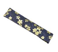 Single Pen Storage Bag Elegant Hot Gold Flower Pattern Protective Cover for Students and Artists Cotton Cloth 1 Unit