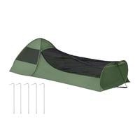 Single Person Tent - Tent for Camping, Bed Canopy Sleeping Bag Zip | Portable Accommodation, Large Space Free Mesh Camping Equipment for Travel Leaf Room and Outdoor Travel Accessory