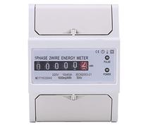 Single Phase 2 Wire DIN Rail Electronic Energy KWh Meter - 10(40) A AC 50 Hz - 35 mm Rail Mount - KWh Measurement Device for Indoor Use - High Precision Electronic Metering Unit