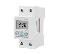 Single Phase Adjustable Over Voltage Under Voltage Protector 230VAC 63A with LCD Display - Voltage Monitoring, Customizable Protection Settings for Home and Industrial Use (40A)