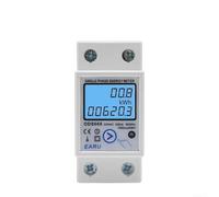 Single Phase Digital Energy Meter LCD 80A Voltage Current Power Consumption Counter Pulse Frequency 1000imp/kwh Backlight Display Manual Reset (DDS668 220V)