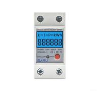 Single Phase Digital Energy Meter LCD Display with Voltage Current Power Counter, Pulse Frequency 1000imp/kwh, 80A Max, and DIN Rail Mount (DDS667 110V)