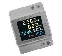 Single Phase Digital Energy Meter with LCD Display 220V Electric Current Power Frequency Power Factor for Home Compact Digital Energy Meter for House Measuring Electric Current