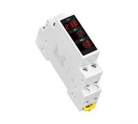 Single Phase Digital Voltmeter Ammeter HZ Meter, AC 80-500V DIN Rail Mount Modular Meter with 3-Screen Display for Machine and Equipment Control