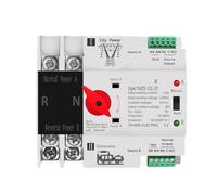 Single Phase Din Rail ATS 220V Dual Power Transfer Electrical Selector Switches Uninterrupted Power 2P 63A 100A 125A
