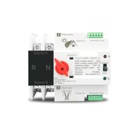 Single Phase Din Rail ATS for PV and inverter Dual Power Automatic Transfer Selector Switches Uninterrupted 2P 63A 100A 125A CZAOINCU(63A)