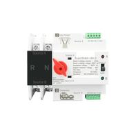 Single Phase Din Rail Dual Power Automatic Transfer Electrical Selector Switches Uninterrupted 2P 63A 100A 125A(110V,63A)
