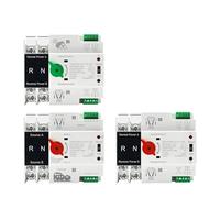 Single Phase Din Rail PV 2P 4P 100A AC 110V 220V Dual Power Automatic Transfer Electrical Selector Switches Uninterrupted IINKUEYK(City Grid-City Grid,2P AC 220V)