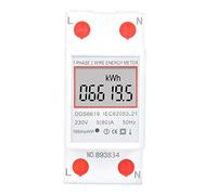 Single Phase Electric Energy Meter, 2p Din Rail Power Meter, Accurate Active Energy Measurement, Advanced Digital Sampling Technology, Easy Installation for Residential an