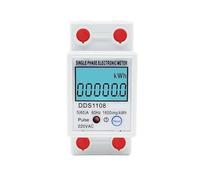 Single Phase Energy Meter, DDS1108 LCD 220V AC Reset Zero kWh Voltage Current Power Consumption Meter With Backlight(DDS1108 RESET M)