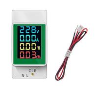 Single Phase Energy Meter Dins Rails Electricity Usage Monitors, Voltmeter Ammeter Watt Kwh Meter AC50-300Volt 100A Dins Rails Energy