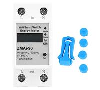 Single Phase Energy Meter Electric Meter,ZMAi-90 WIFI Remote LCD Digital Metering Switch LCD Electric Meter Energy Monitor Wattage Meter (60A)