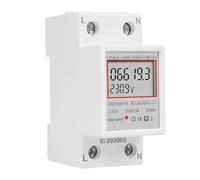 Single Phase Energy Meter LCD Digital 80A DIN Rail KWh Voltage Current Monitor Multifunctional for Home Panel