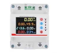 Single Phase For Smart Energy Meter 100A AC220V for Tuya WiFi PV System, Intelligent Reclosing Protector with Real-Time Monitoring and LCD Display, Gray