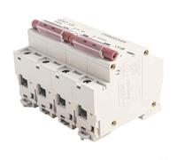 Single Phase Fuse Block 125 Amp Power to Generator Changeover Switch 240 400V with 4 Rods 72mm Terminal Capacity and DIN Rail 35mm Mounting for Electrical Systems (100A)