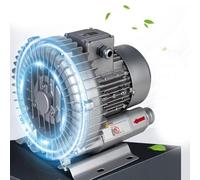 Single-Phase Gas Ring Compressor - Regenerative Side Channel Blower for Air Blowing, Suction, Wastewater Aeration, Fish Pond Aeration - High Efficiency, Multiple Power Options