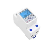 Single Phase LCD Digital Energy Meter Reset Zero kWh Voltage Current Power Consumption Counter Electric Wattmeter 220V Din Rail(DDS663,110V)