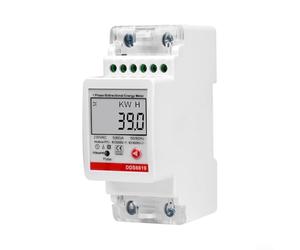 Single Phase LCD Digital Energy Meter with For RS485 | Voltage Current Power Counter | Two-Way Measurement for Factory Lab DIY | ABS Housing | White