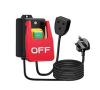 Single Phase On/Off Switch 230V 18A: TVOOD Emergency Stop Button for Milling Machines and Other Equipment Electromagnetic Pressure Switch Black Mechanical Switches 150cm Wiring