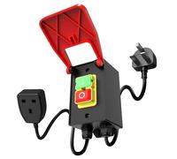 Single Phase On/Off Switch 250V 18A, AIFIZO Emergency Stop Switches Fit for Milling Machines and Other Equipment, Electromagnetic Pressure Switches, Mechanical Switches 250V, 150cm Machine Switch