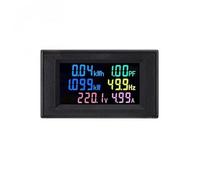 Single Phase Power Meter, AC 60-300V 0-100A Digital LCD Display for Voltage Current Energy Frequency Power Factor Monitoring
