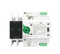 Single Phase Rail ATS inverter Dual Powe Transfer Selector Switches Uninterrupted 2P 63A 100A 125A