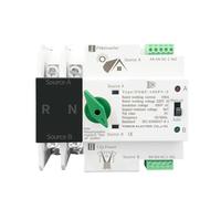 Single Phase Rail ATS inverter Dual Power Automatic Transfer Selector Switches Uninterrupted 2P 63A 100A 125A
