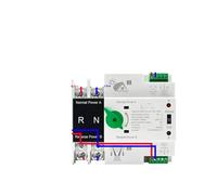 Single-Phase Rail ATS PV 2P 4P 100A AC 110V 220V Dual Power Automatic Conversion Selection Switch uninterrupted(2p Ac 110v,City Grid-PV Energy)