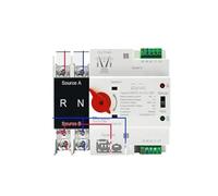 Single-Phase Rail ATS PV 2P 4P 100A AC 110V 220V Dual Power Automatic Conversion Selection Switch uninterrupted(2p Ac 220v,City Grid-Generator)