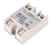 Single Phase Solid State Relay 40A SSR 40DA DC 3-32V to AC 24-380V - High Switching Speed, Noise - Free Operation, Durable for Industrial Automation