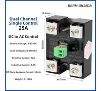 Single-Phase Solid State Relay DC Control AC Silent | DC Control AC Switch Dual Channel for ssr Module Silent No Spark Relay Screw Fixed Mounting Relay