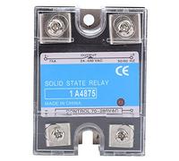 Single Phase Solid State Relay SSR - 10A Load Current - 70 to 280 VAC Input and 24 to 480 VAC Load - Pure Aluminum Heat Sink - BERM 1 A4810 10A for CNC Machinery and Industrial (BERM-1 A4875（75A）)