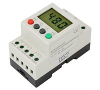 Single Phase Voltage Protection Relay, Motor Overvoltage Undervoltage Protector, AC/DC 24V-48V, Adjustable Action Time, 3 Reset Modes, LCD Display, 35mm Guide R(AD220)