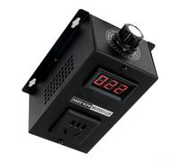 Single-Phase Voltage Regulator 110V-220V AC Controller Switch with Digital Display for PWM Speed Control Heating Element Temperature Adjustment Industrial Motor Drive 40A 10000W Resistive Load Black