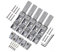 Single Piece Bass Headless Bridge for 4 String 5 String 6 String Bass Guitars Engineered for Tuning Stability Without Head Lock Mechanism (Silver 5PCS)