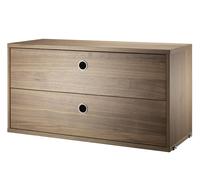 Single piece drawer unit W 78 cm String Furniture Walnut - 7350038270658