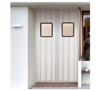 Single Piece Thermal Door Cover, 2 Layers Oxford&Cotton Temporary Cover Blanket Insulation Kit, Magnetic Fastening, Enhances Indoor Privacy, for Living Room Garage Front Patio(Gray-A,60x230 cm)