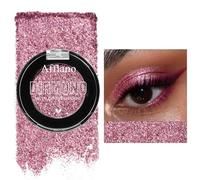 Single Pink Glitter Eyeshadow Palette, Rose Pink Shimmer Eyeshadow Makeup, Long Lasting Highly Pigmented Metallic Eye Shadow,Waterproof Vegan & Talc Free #21H