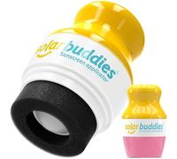 Single Pink Solar Buddies Refillable Roll On Sponge Applicator For Kids, Adults, Families, Travel Size Holds 100ml Travel Friendly for Sunscreen, Suncream and Lotions