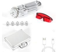 Single-Point Setting of High-Power Blue Light Indicating Flashlight, Focal Length Adjustable 450nm, 500 to 1000m Adjustable Focusing Pen Kit-USB Charging