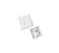 Single Port CAT6 IDC Wall Outlet Face Plate - 1 Way RJ45 Network Ethernet Socket - Loops